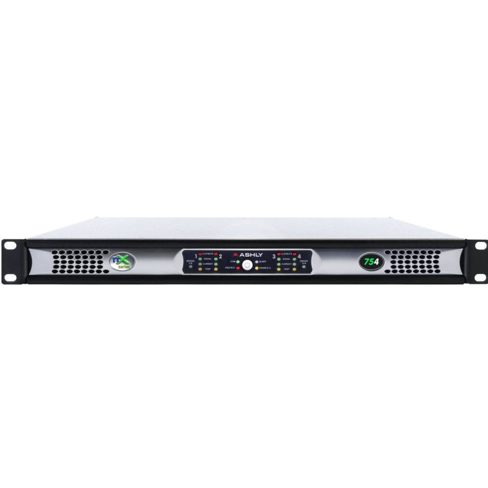 Ashly NX754 4 Channel Rackmount Multi Mode Install Power Amplifier ...