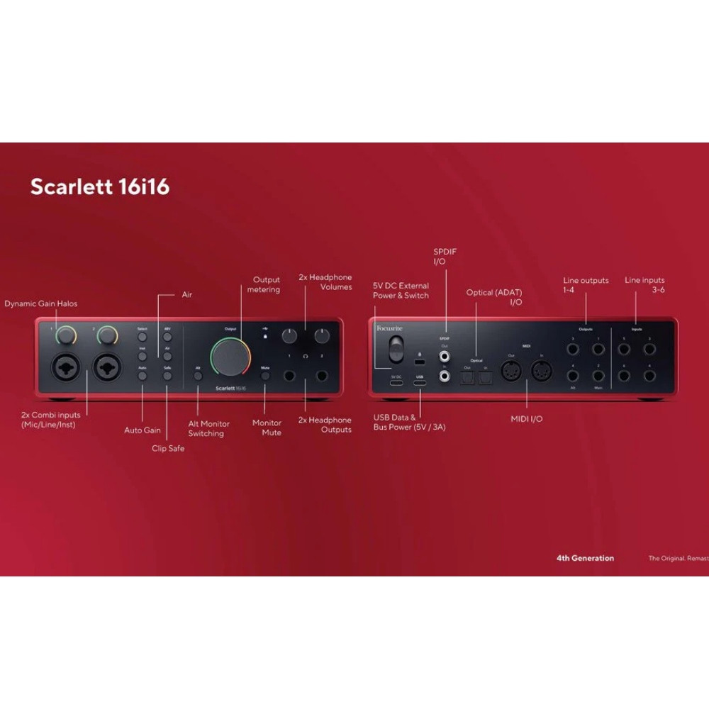 FOCUSRITE SCARLETT 16i16 (4th Gen) Recording Studio USB Interface