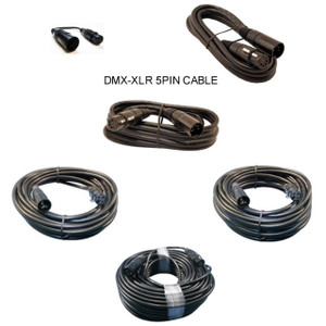 TECHNI-LUX DMX 5Pin Data Cables: 1', 5', 10', 15', 25', 50', 100' Black Male / Female Gold XLR Contacts TECHNI-LUX DMX 5Pin Data Cables: 1', 5', 10', 15', 25', 50', 100' Black Male / Female Gold XLR Contacts
