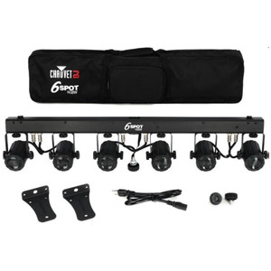 CHAUVET 6SPOTRGBW Quad-Color LED Spotlight System with Carry Bag 