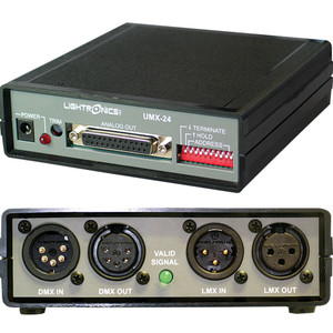 LIGHTRONICS UMX24 DMX-512 / LMX-128 Lighting Interface Protocol Converter LIGHTRONICS UMX24 DMX-512 / LMX-128 Lighting Interface Protocol Converter