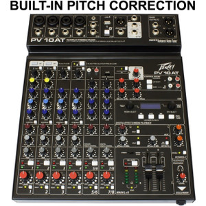 PEAVEY PV10AT Built-in Antares Live Pitch Correction USB FX Audio Mixer PEAVEY PV10AT Built-in Antares Live Pitch Correction USB FX Audio Mixer
