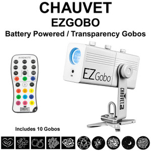 CHAUVET DJ EZGOBO Battery Powered LED IRC Remote Controlled Transparency Projector CHAUVET DJ EZGOBO Battery Powered LED IRC Remote Controlled Transparency Projector