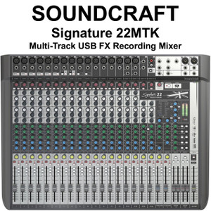 SOUNDCRAFT SIGNATURE 22MTK Multi-Track Professional Lexicon FX USB Recording Mixer SOUNDCRAFT SIGNATURE 22MTK Multi-Track Professional Lexicon FX USB Recording Mixer