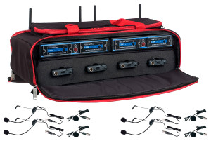 VOCOPRO UDH-PLAY-4-MIB Mix & Match 8 Mic Headset / Lavalier Wireless System in Carry Case VOCOPRO UDH-PLAY-4-MIB Mix & Match 8 Mic Headset / Lavalier Wireless System in Carry Case