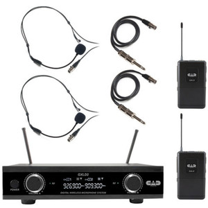 CAD GXLD2-BB Digital Dual Channel with Dual Headset Mic & Guitar Wireless System CAD GXLD2-BB Digital Dual Channel with Dual Headset Mic & Guitar Wireless System
