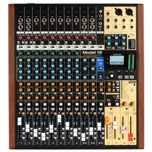 TASCAM MODEL 16 All-in-One Mixing Studio Mixer, Interface, Recorder with USB & Bluetooth TASCAM MODEL 16 All-in-One Mixing Studio Mixer, Interface, Recorder with USB & Bluetooth