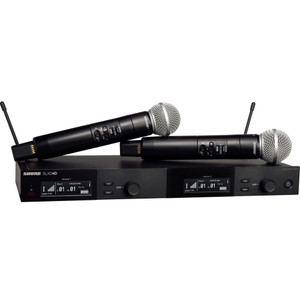 SHURE SLXD24D/SM58-G58 Dual Handheld Rackmount Digital Wireless Mic System SHURE SLXD24D/SM58-G58 Dual Handheld Rackmount Digital Wireless Mic System