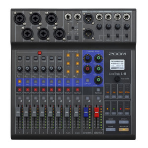 ZOOM LIVETRAK L-8 Live & Podcast Digital Mixer / Recorder ZOOM LIVETRAK L-8 Live & Podcast Digital Mixer / Recorder