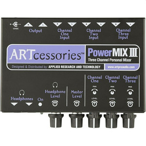 ART POWERMIX III Compact 3-Channel Personal Stereo Mixer ART POWERMIX III Compact 3-Channel Personal Stereo Mixer