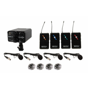 VOCOPRO FIELD-QUAD-B Portable Wireless Camera-Mount (4) Lavalier Mic System VOCOPRO FIELD-QUAD-B Portable Wireless Camera-Mount (4) Lavalier Mic System