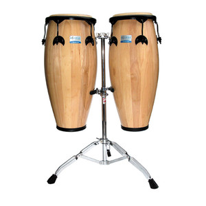 RHYTHM TECH ECLIPSE CONGAS RT5500 Natural Finish 10" & 11" Drum Percussion with Stand RHYTHM TECH ECLIPSE CONGAS RT5500 Natural Finish 10" & 11" Drum Percussion with Stand