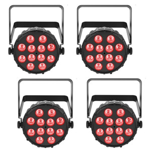 CHAUVET SLIMPAR Q12BTILS 4-PACK Bluetooth ILS Wireless 12-Quad Color RGBA LED Lights CHAUVET SLIMPAR Q12BTILS 4-PACK Bluetooth ILS Wireless 12-Quad Color RGBA LED Lights