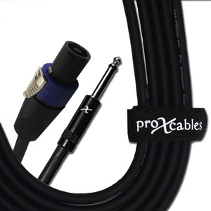PRO-X XC-SQ25 SpeakOn/TS-M 1/4" Plug 25' x 12AWG Heavy Duty Speaker Cable PRO-X XC-SQ25 SpeakOn/TS-M 1/4" Plug 25' x 12AWG Heavy Duty Speaker Cable