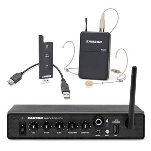 SAMSON MEDIATRACK XPD2 BUNDLE Bluetooth USB Mixer Interface Headset Wireless Mic System SAMSON MEDIATRACK XPD2 BUNDLE Bluetooth USB Mixer Interface Headset Wireless Mic System