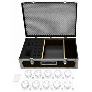 APE LABS COIN 2+ TOURPACK USB Rechargeable RGBAW LED Uplights in Flight Case