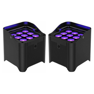 CHAUVET FREEDOM PAR H9 IP Wireless D-Fi Battery Powered 9 LED Indoor/Outdoor Uplight Pair CHAUVET FREEDOM PAR H9 IP Wireless D-Fi Battery Powered 9 LED Indoor/Outdoor Uplight Pair