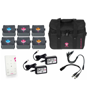 APE LABS MINI 2+ ROADPACK  IP65 Wireless Rechargeable RGBAW LED & SoftBag APE LABS MINI 2+ ROADPACK  IP65 Wireless Rechargeable RGBAW LED & SoftBag