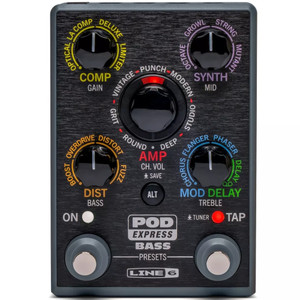 LINE 6 POD EXPRESS BASS Amp / Looper / FX Processor Stompbox USB-C Interface LINE 6 POD EXPRESS BASS Amp / Looper / FX Processor Stompbox USB-C Interface