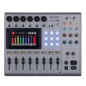 ZOOM PODTRAK-P8 13-Track Touchscreen Recording Podcast Mixer ZOOM PODTRAK-P8 13-Track Touchscreen Recording Podcast Mixer