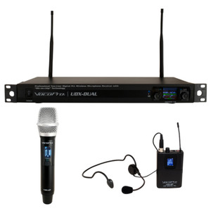 VOCOPRO UDX-DUAL-COMBO Digital PLL Wireless Rackmount Mic & Headset System