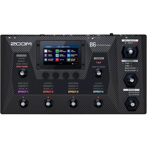 ZOOM B6 Live Modeling, Looper, Multi-FX Bass Pedal