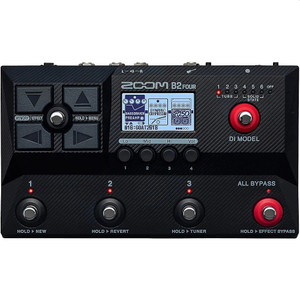 ZOOM B2 FOUR Live Modeler, Looper, DI, USB, Multi-FX Bass Pedal