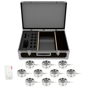 APE LABS COIN 2.5 TOURPACK USB Rechargeable RGBaW LED Uplights in Flight Case