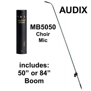 AUDIX MB5050 Choir Mic with M1250B Cardioid Capsule and Boom Stand AUDIX MB5050 Choir Mic with M1250B Cardioid Capsule and Boom Stand