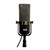 APEX 210B Large Element Classic Ribbon Microphone with Figure-8 Polar Pattern, Carry Bag & Aluminum Case