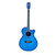 WASHBURN FESTIVAL EA15 Transparent Blue Mini Jumbo Acoustic Electric Guitar