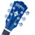 WASHBURN FESTIVAL EA15 Transparent Blue Mini Jumbo Acoustic Electric Guitar