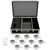 APE LABS COIN 2.5 TOURPACK USB Rechargeable RGBaW LED Uplights in Flight Case