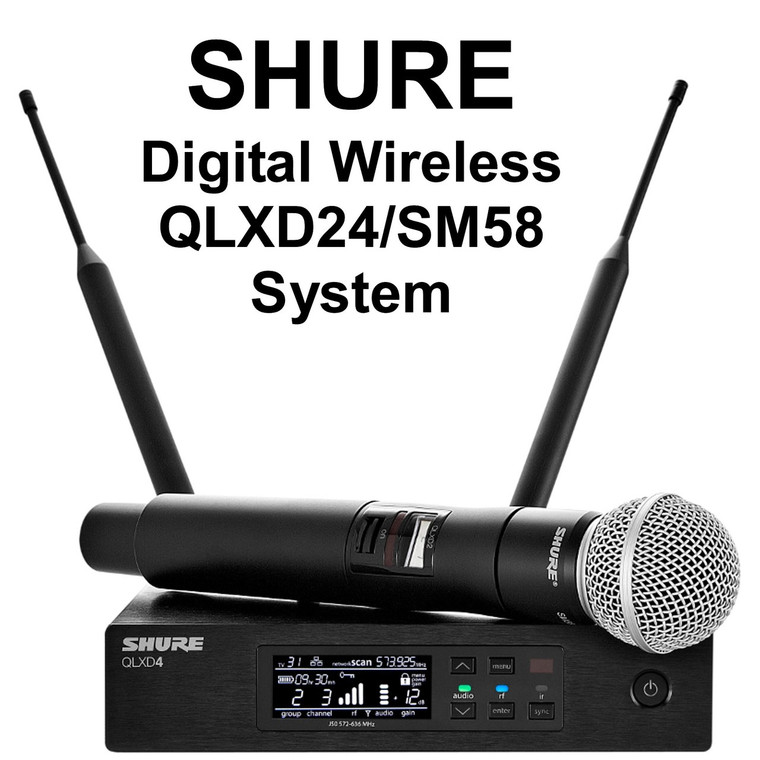 SHURE QLXD24/SM58 Handheld Rackmount Digital Wireless Mic System