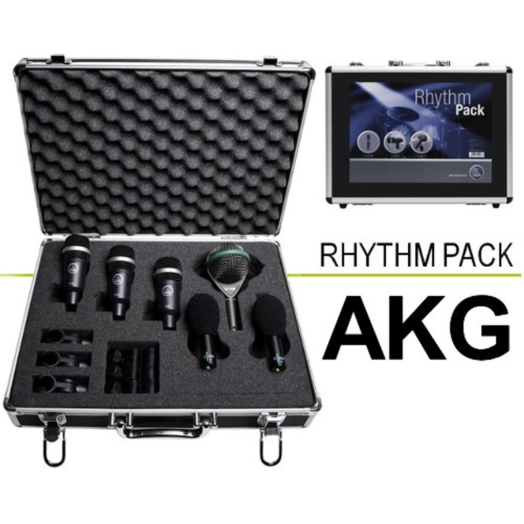 AKG RHYTHM PACK 6 Classic Drumkit Mics with Aluminum Carry Case