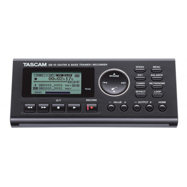 TASCAM GB-10 Portable Guitar & Bass Trainer Recorder with 2GB SD Card