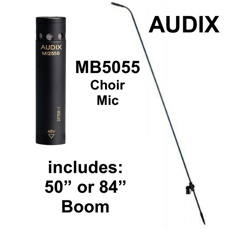 AUDIX MB5055 Choir Mic with MB1255B Cardioid Capsule and 50" or 84" Boom