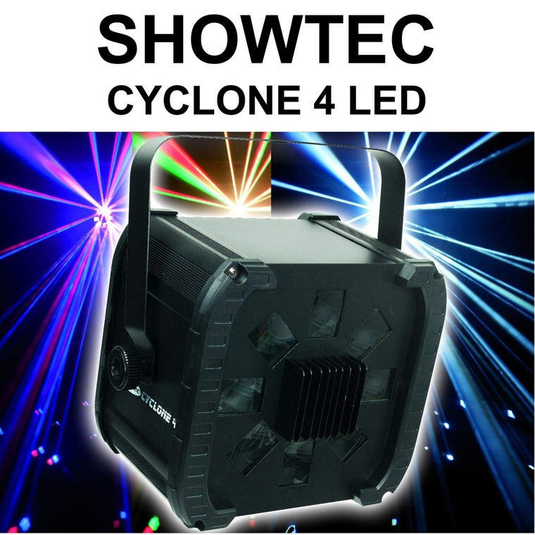 SHOWTEC CYCLONE 4 Led Multi Lens Laser-Sharp Beam FX