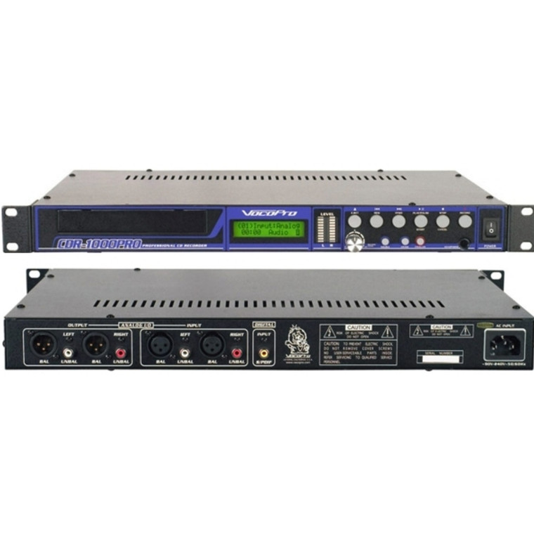 VOCOPRO CDR-1000 PRO Stand-Alone CDR/CDRW Rackmount Audio Recorder