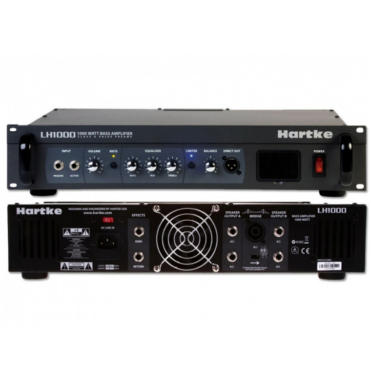HARTKE LH1000 Classic 1000w 12AX7 Tube Rackmount Bass Amplifier