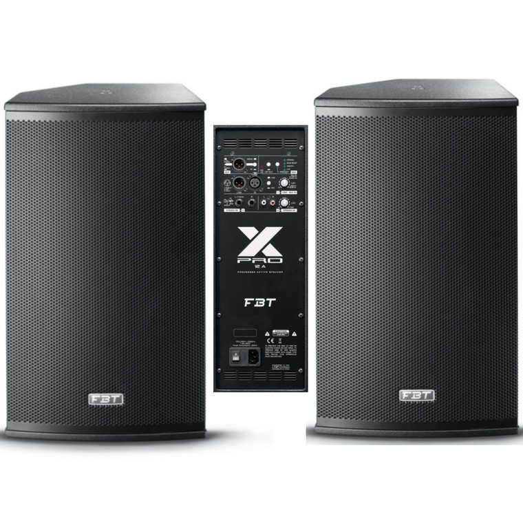 FBT X-PRO 12A 2000w Total Peak Active PA Speaker System Pair
