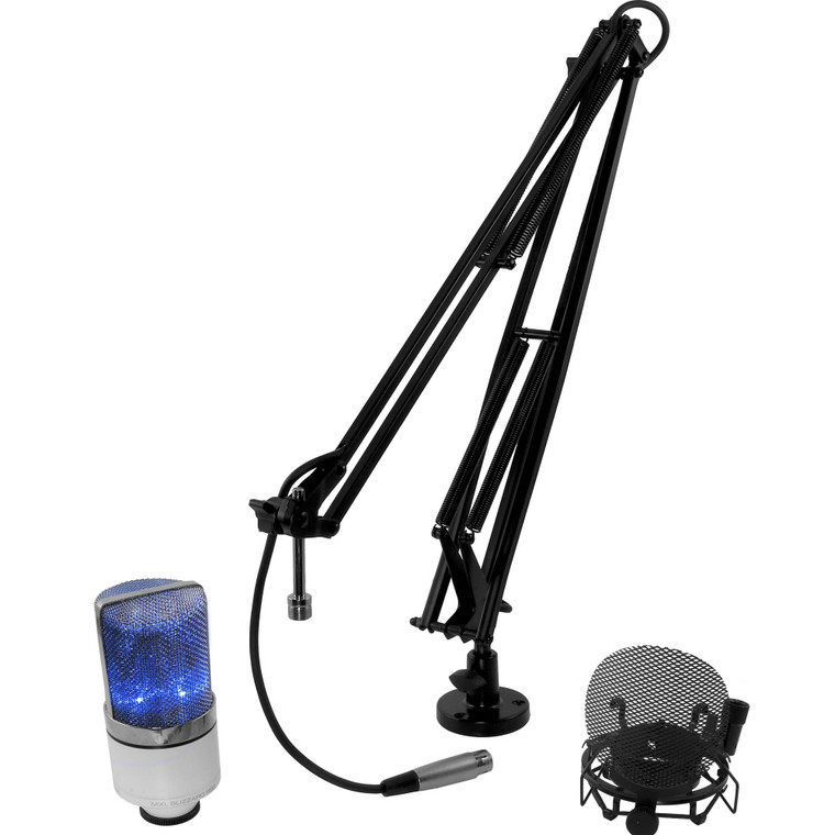MXL OS1 BW OverStream Gaming and Podcasting Bundle with Mic, Shockmount, Cable, Pop Filter, Boom Stand