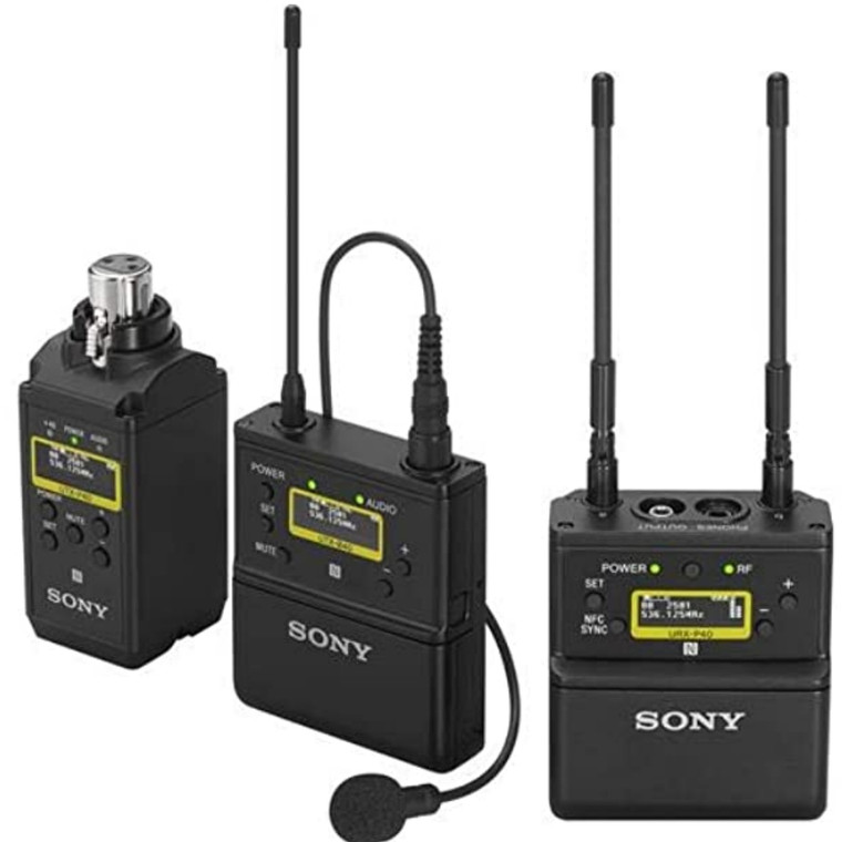 SONY UWP-D26/25 Videographer Camera Mount Wireless Combo Lavalier & Microphone Transmitter System
