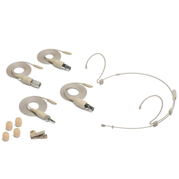 SAMSON DE50X Omnidirectional Dual Ear Headset Mic with 4 Adaptor Cables & Case
