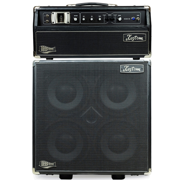 KUSTOM DE300HD/DE410H 300w Hybrid Tube Bass Head Amplifier & Cabinet Rig