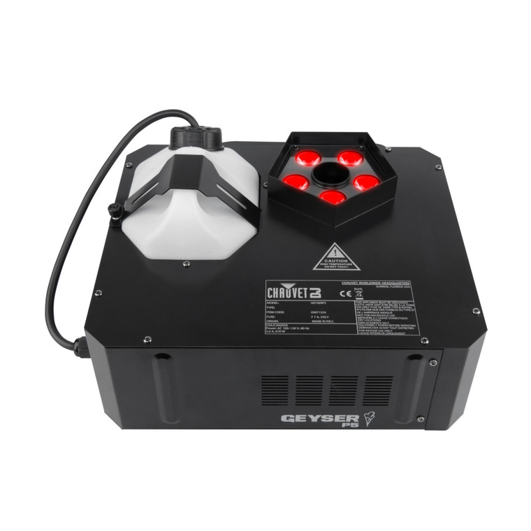 CHAUVET GEYSER P5 RGBA+UV LED Pyrotechnic-like Fog FX Light with Wired Remote Controller