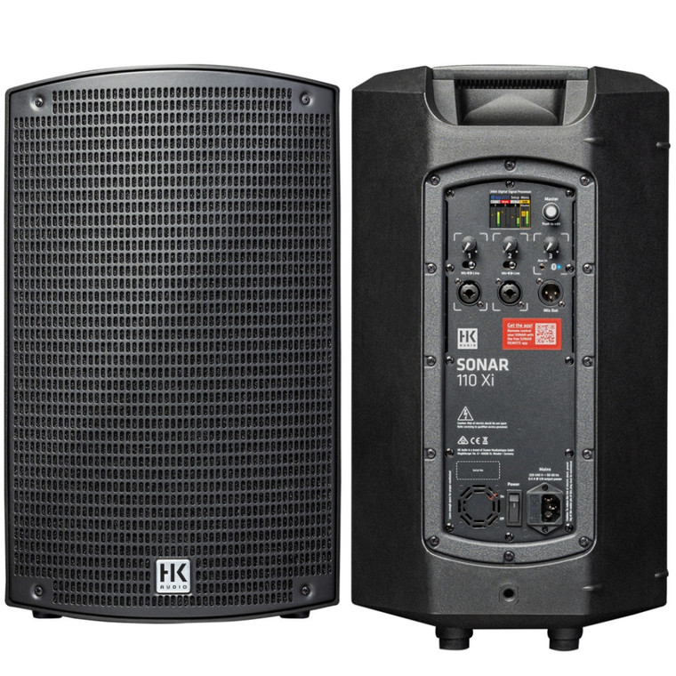 HK AUDIO SONAR 110XI 1600W Total Bluetooth 10" Speaker PA System Pair with App