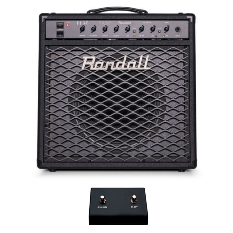 RANDALL RD20-112 Diavlo 2-Channel 20 Watt Guitar Tube Combo Amplifier with Pedal