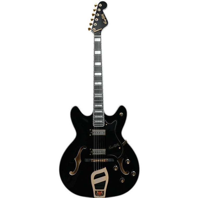 HAGSTROM '67 VIKING II Classic Reissue Black Gloss Hollowbody Electric Guitar