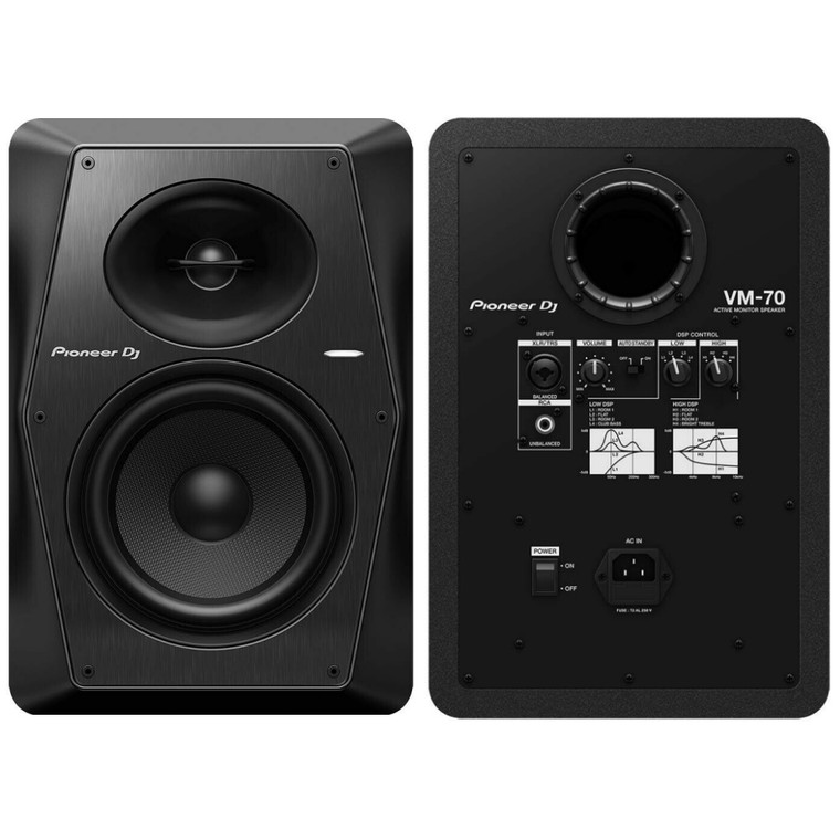 PIONEER DJ VM-70 200w 6.5” Active Studio Monitor Speaker Pair